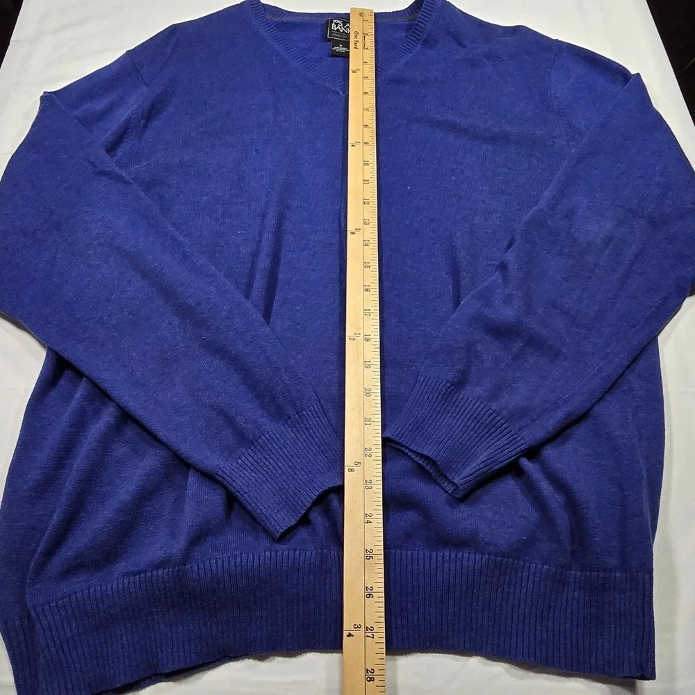 Jos. A. Bank Traveler Pima‎ Cotton V-Neck Sweater XL Quiet Luxury Old Money